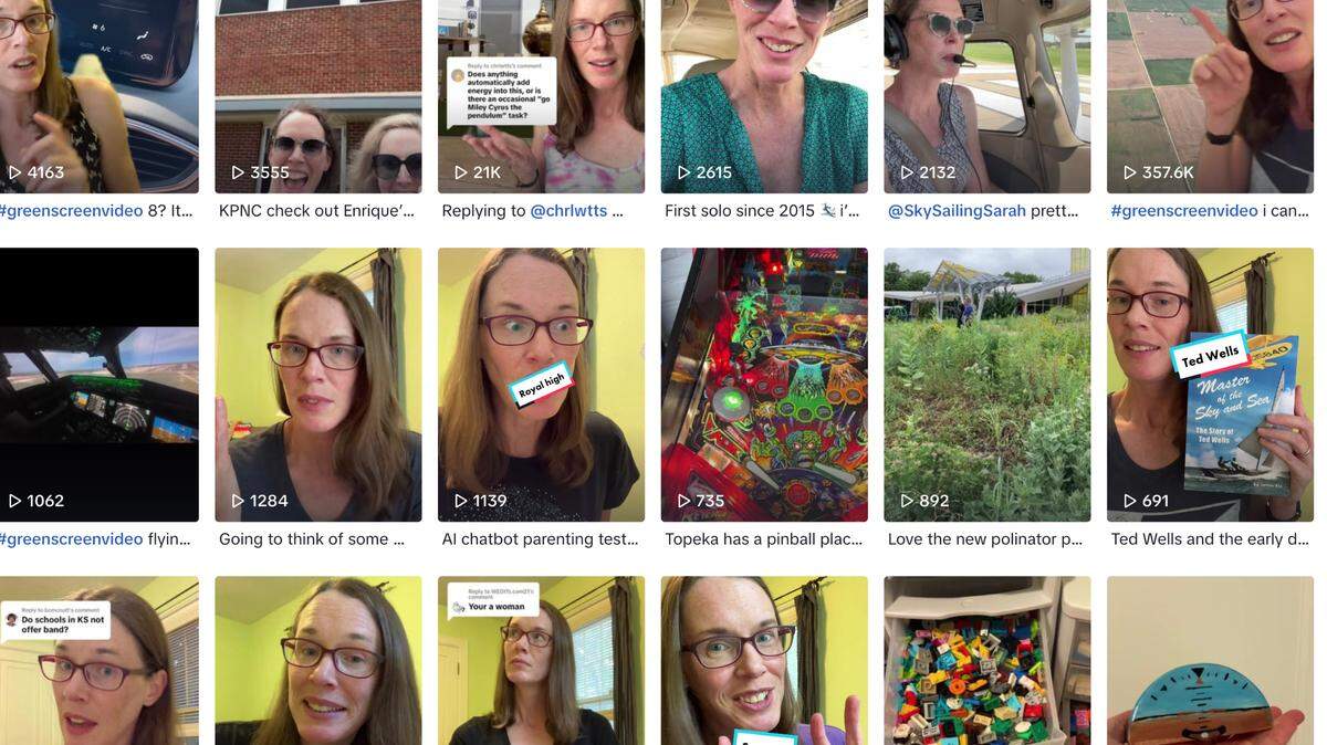 Kim Burton, @kimengineers, is a director of sustaining engineering at Textron Aviation. In her free time, she uses LEGOs to talk about aviation on TikTok.