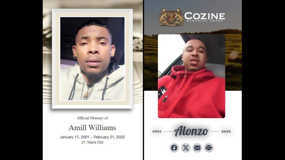 Amill Williams and Alonzo Montgomery died on Feb. 21, 2022.