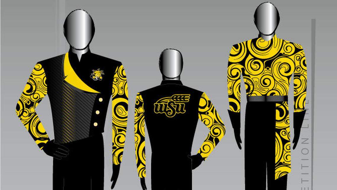 Shocker Sound Machine won’t look or sound like the marching bands you see on football fields, officials said. Uniforms from Wichita-based Fruhauf Uniforms feature brightly patterned vests and golf-style pants that will allow the musicians to dance and move quickly.