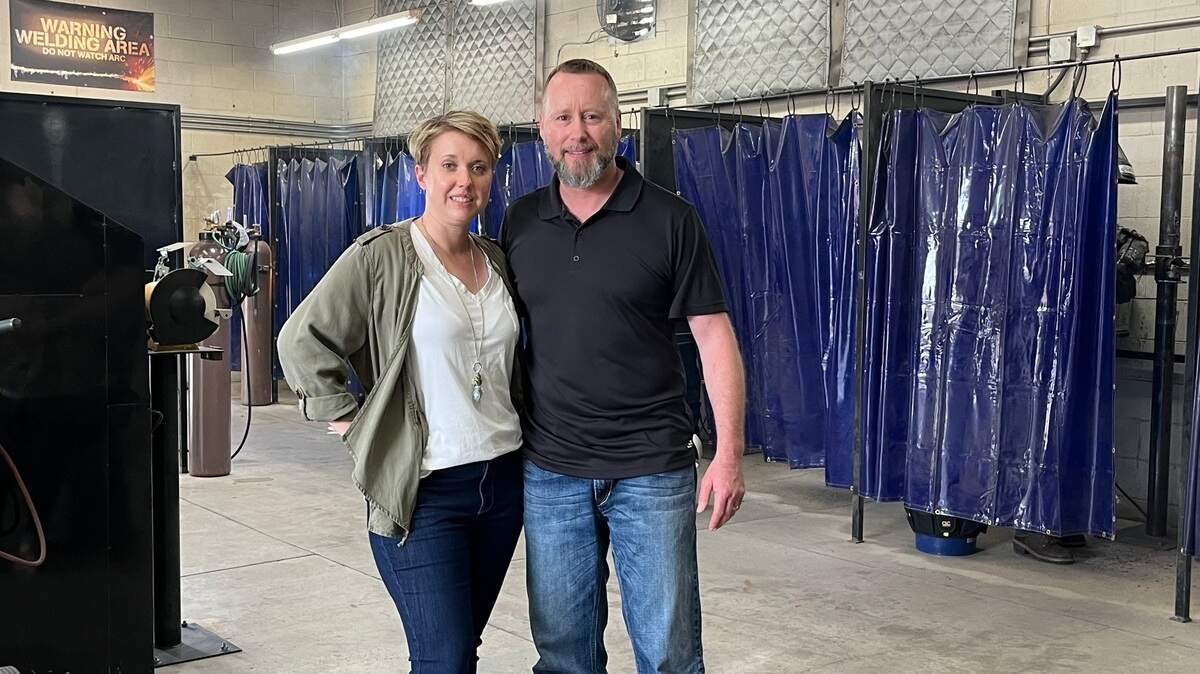 Jessica and Charles Friedrichs are moving their Heartland Welding Academy from Wichita to Andover where the Andover Antique Mall has been.