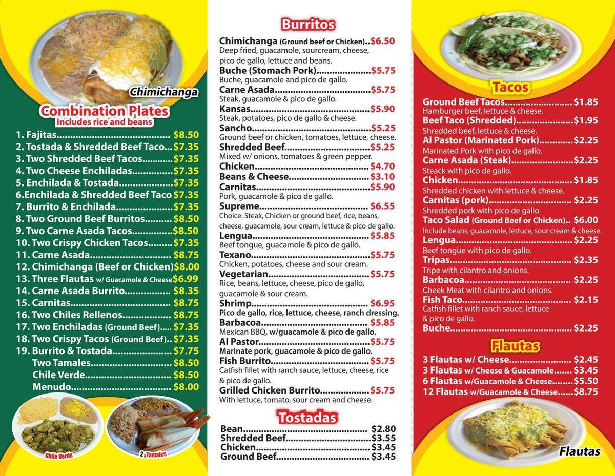 Lalo’s Express menu