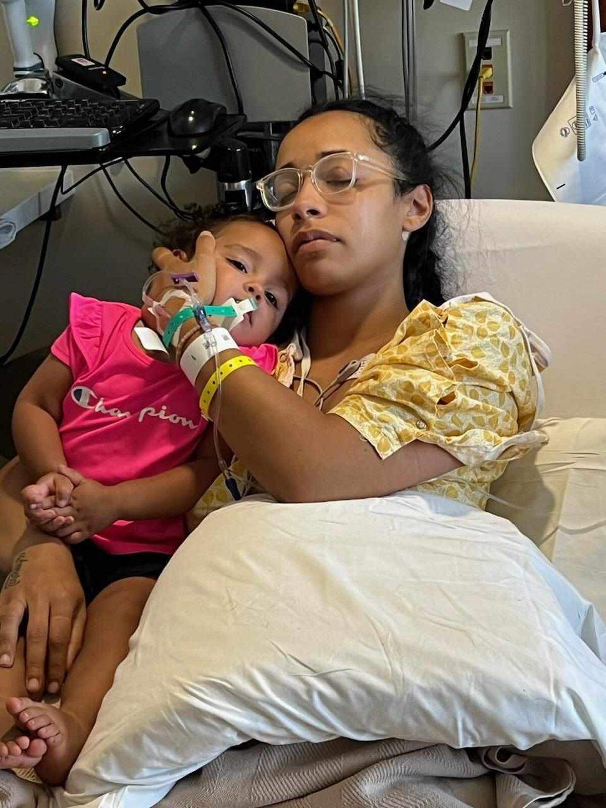 Tarika Standifer, who was critically injured in the July 2 mass nightclub shooting at City Nightz in Old Town, embraced her 2-year-old daughter Tuesday for the first time after being shot.
