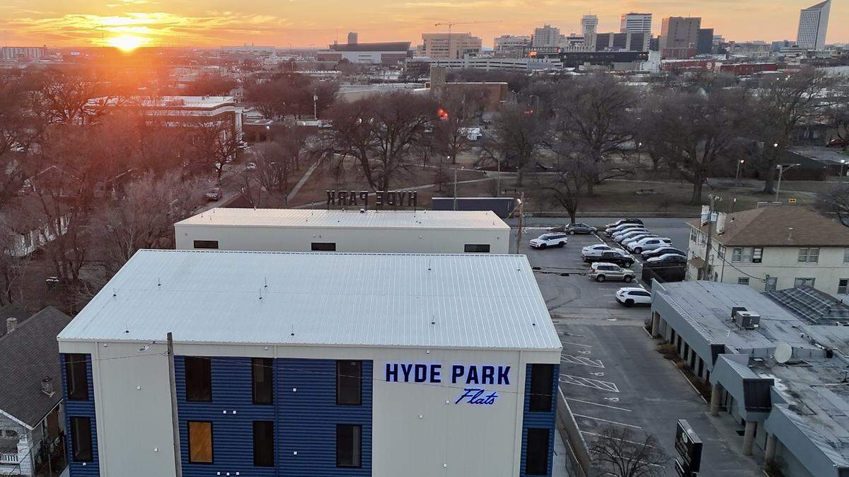 The new Hyde Park Flats are starting to see tenants moving in. A sister complex will begin leasing in a month or two.