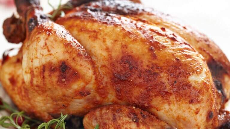 Set this brined bird up a day in advance for this flavorful herb-roasted chicken recipe