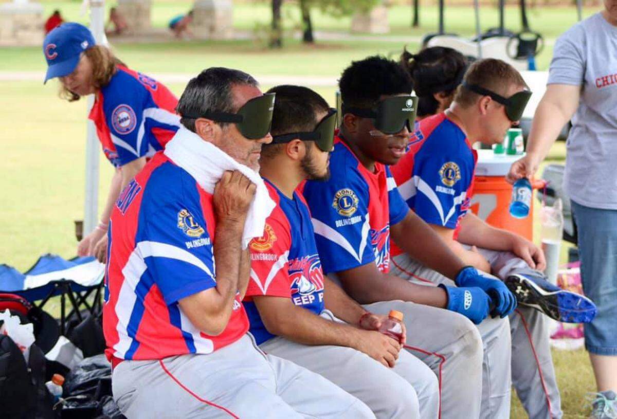 While not all beep baseball players are completely blind, some have limited sight capability, which is why all players wear blindfolds during games to level the playing field.