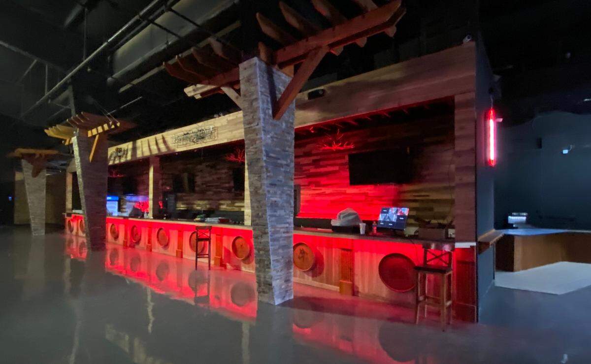 The new bar inside Midnight Rodeo, a 26,000 square-foot night club that’s replacing Club Rodeo on East Kellogg