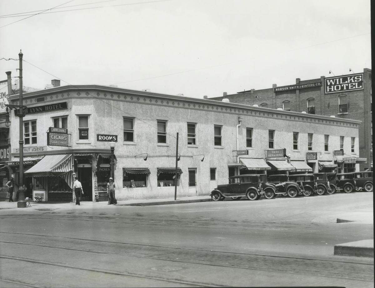 The building at the northwest corner of Douglas and Emporia, circa 1934. It’s now facing demolition.