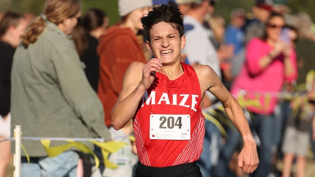 Maize junior Kaleb Glazier has been the biggest surprise of the cross country season, as the first-year runner has become one of the best racers in Kansas.