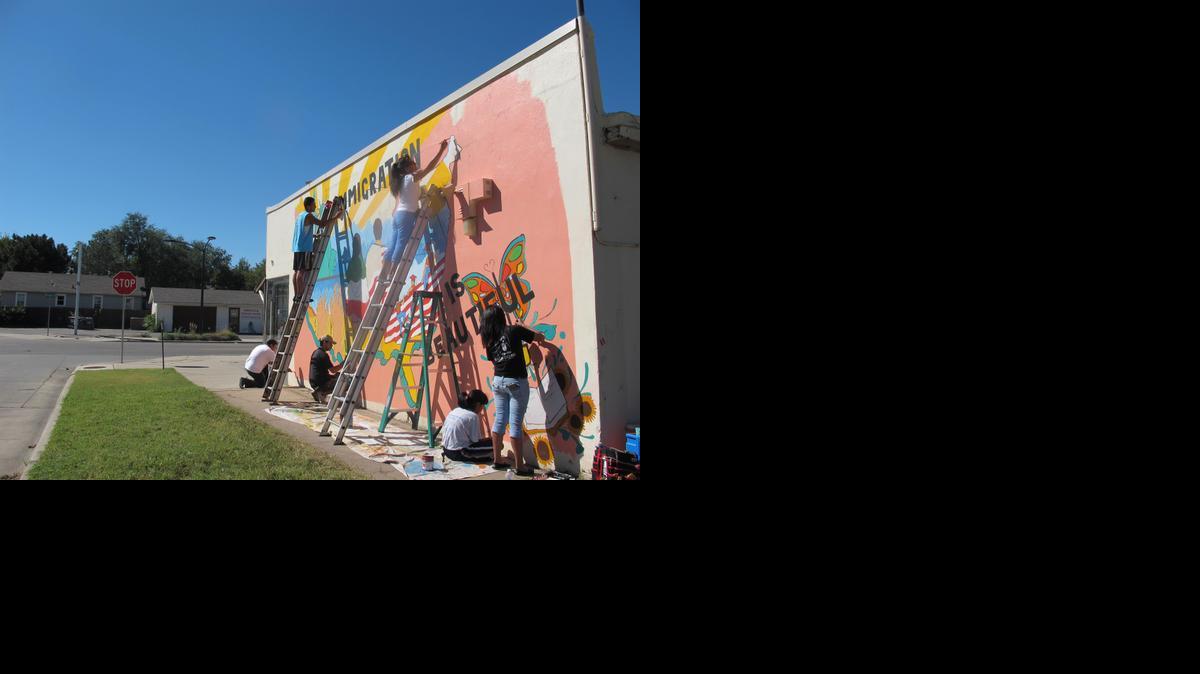 In September, a group of students painted a mural at the corner of 21st and Park Place to address immigration reform. The theme of the mural was “Immigration is Beautiful.” The group was part of a pilot program of what is now the ICT Army of Artists. 

