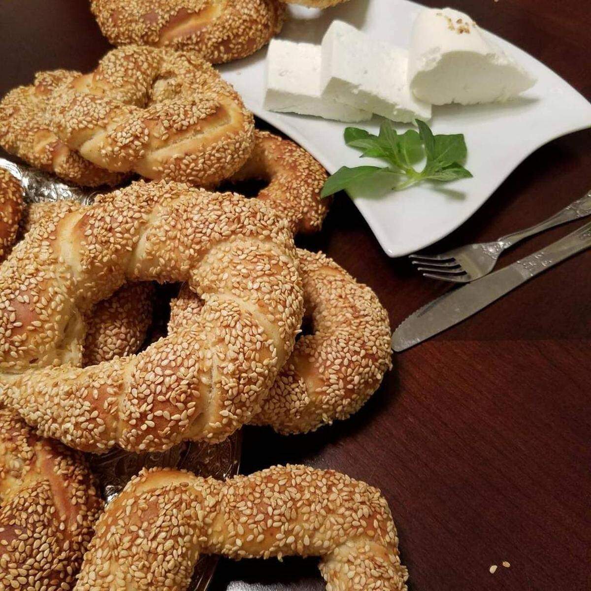 Simit is a round, Turkish style bread that is served at the new Aria Bakery.