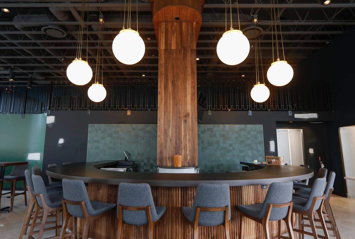 The Belmont, in College Hill, is filled with mid-century modern style furnishings.