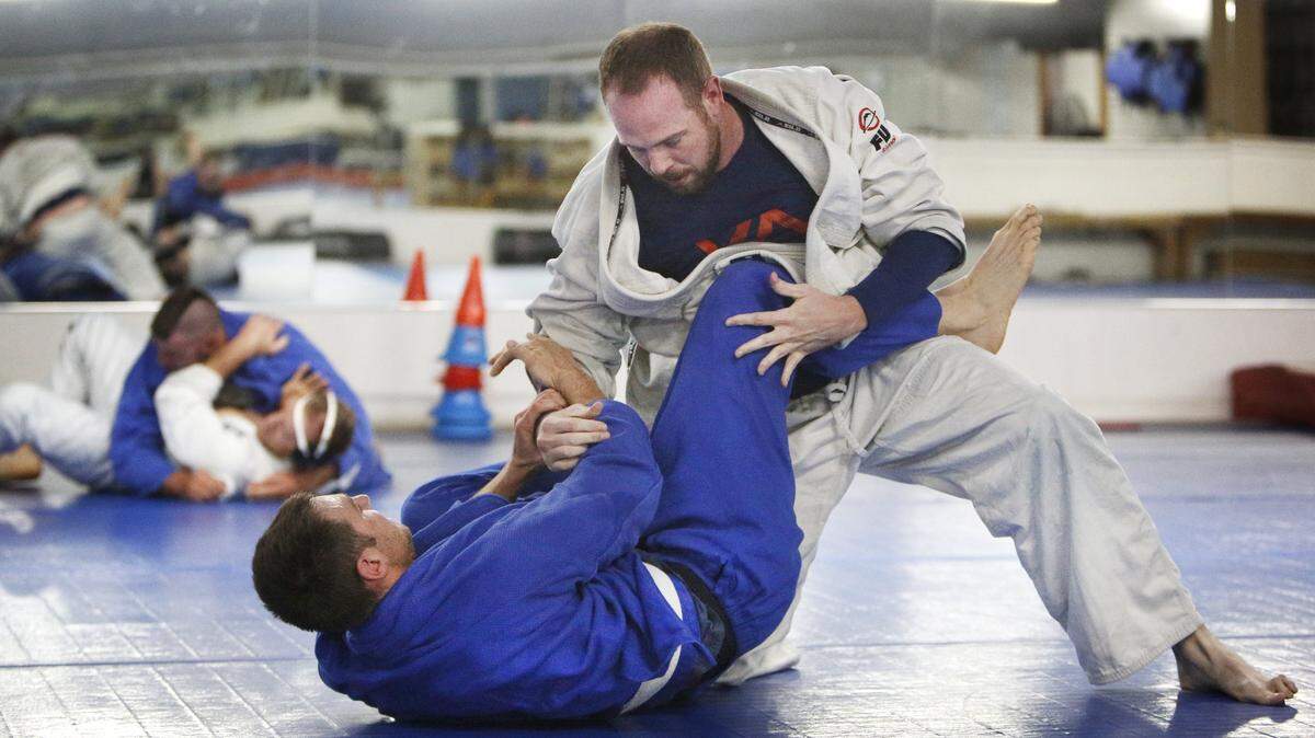 Precision Academy is opening at Northwest Centre next month to offer instruction in jiujitsu self defense, similar to what’s shown here at another studio, and fitness kickboxing.