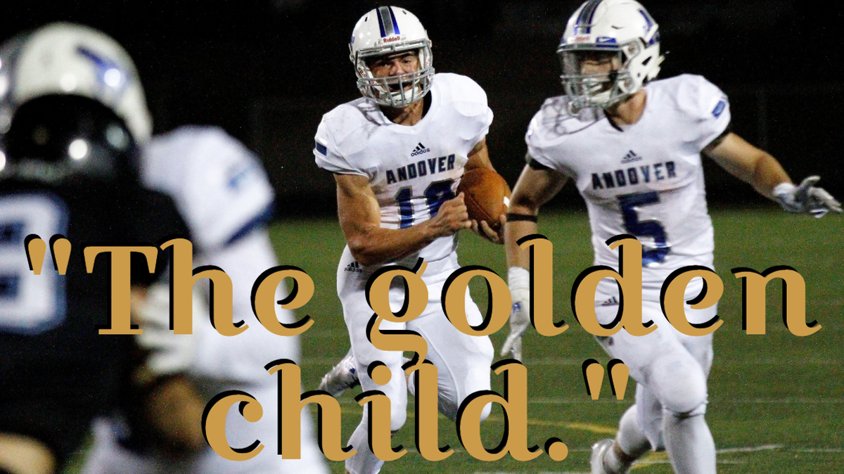 Andover coach Cade Armstrong calls his sophomore quarterback Eli Fahnestock, “The golden child.”