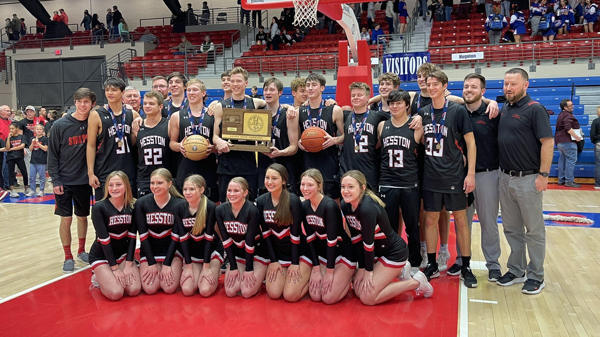 The Hesston boys basketball team won its second straight Class 3A state championship with a 51-41 victory over Royal Valley in Hutchinson on Saturday.