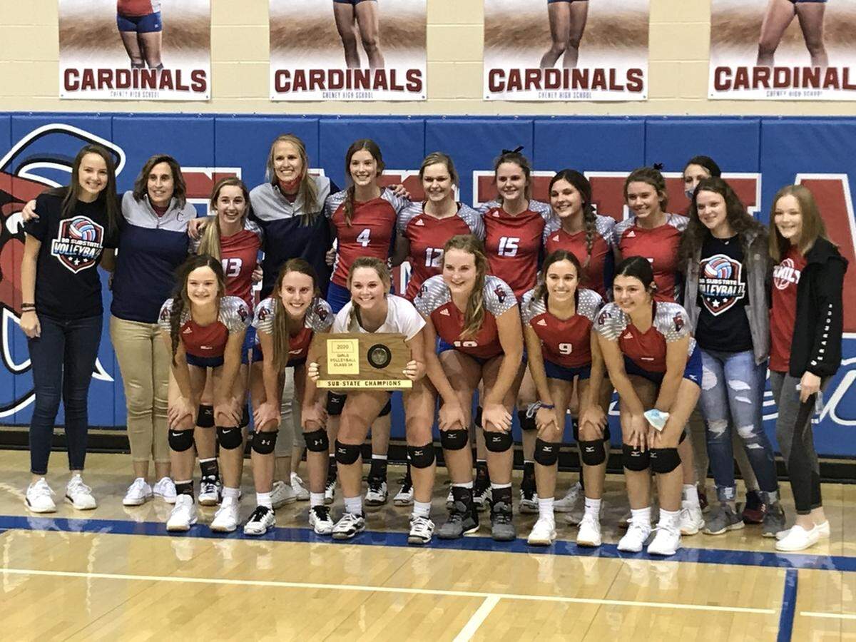 The Cheney volleyball team won a Class 3A sub-state championship on Saturday and will return to the state quarterfinals for the fifth time since 2013.