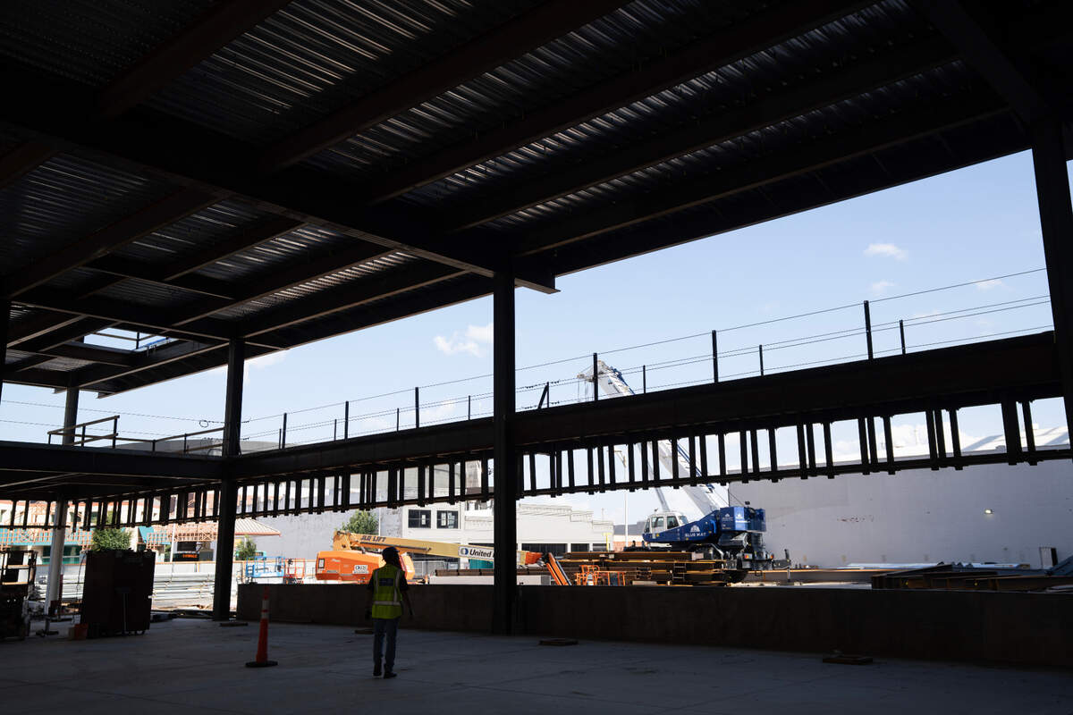 The steel of the Biomedical Campus’ first building is now mostly up — it should be complete by the end of August — at the southeast corner of Broadway and William next to WSU Tech’s National Institute for Culinary and Hospitality Education.