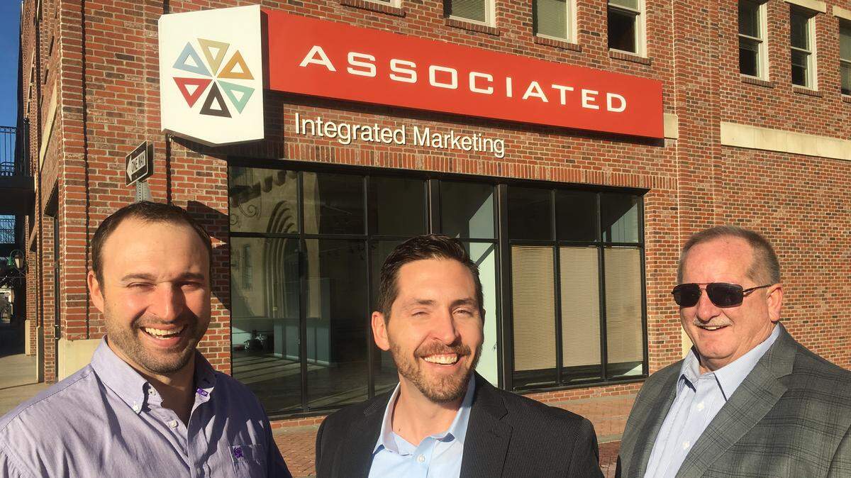 McCownGordon Construction is opening a Wichita office in January at the former Associated space next to Old Chicago in Old Town. The firm already has 15 employees in the field in the Wichita area and will have 12 at the office. That includes, from left, senior superintendent Chris Marquart, regional manager Mitch Binns and general superintendent Dean Youngers.