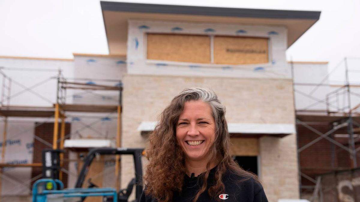 Schane Gross at her Rail Hoppers space at District 96 before its brief opening. Gross said she felt like she was held hostage when forced to do the Rail Hoppers build prior to renovating her Anchor.