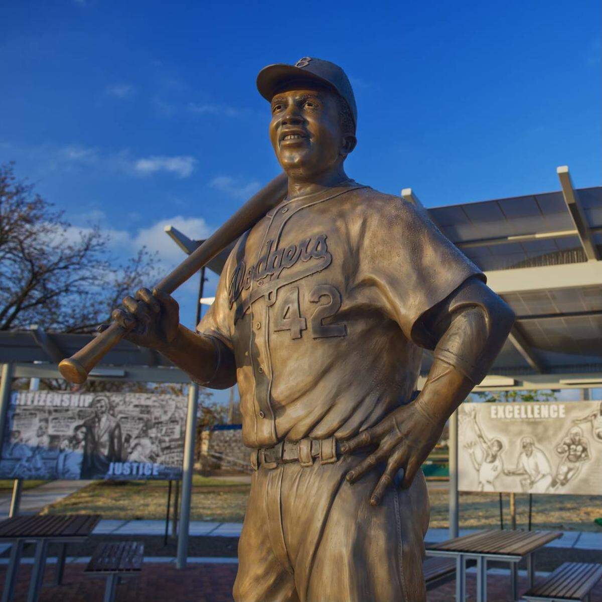 The late John Parsons, a close friend of League 42 founder Bob Lutz, created this statue in 2021. The mold he used is still viable to create a new statue, though it will be costly to replace.