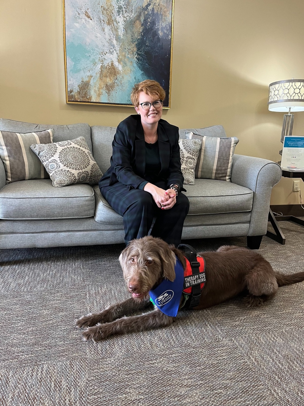 Annie Morris adopted Capone in 2022 to bring comfort to hundreds of grieving people.