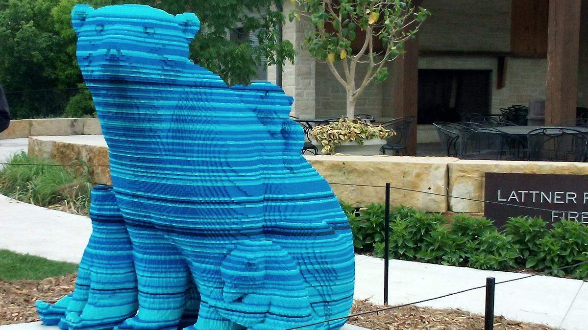 More than 40 sculptures and murals made from more than 800,000 Lego pieces were installed this week at Botanica.