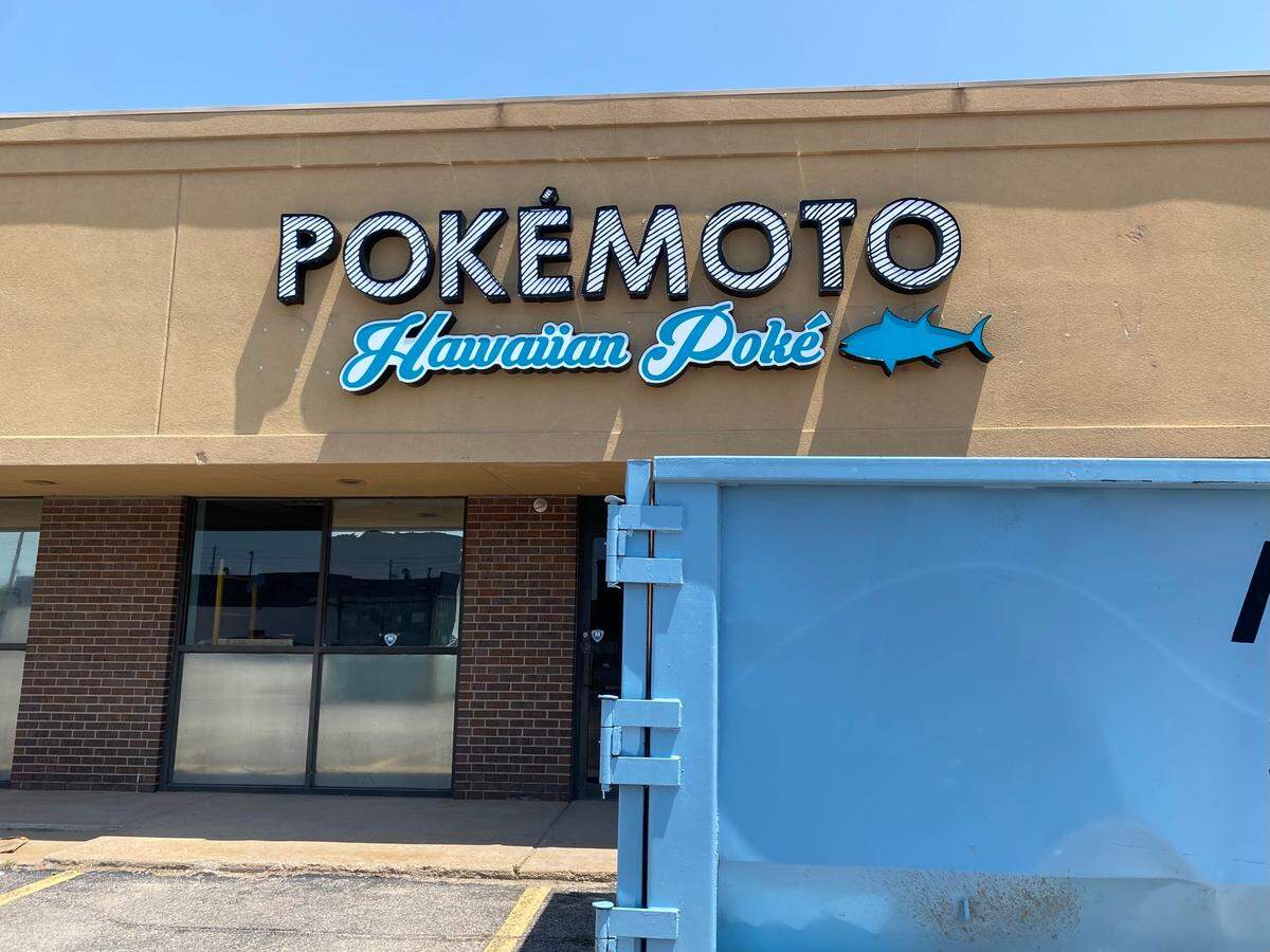 Wichita’s second Pokemoto already has its sign. The restaurant should open in late August in a strip center on Pawnee west of Seneca.