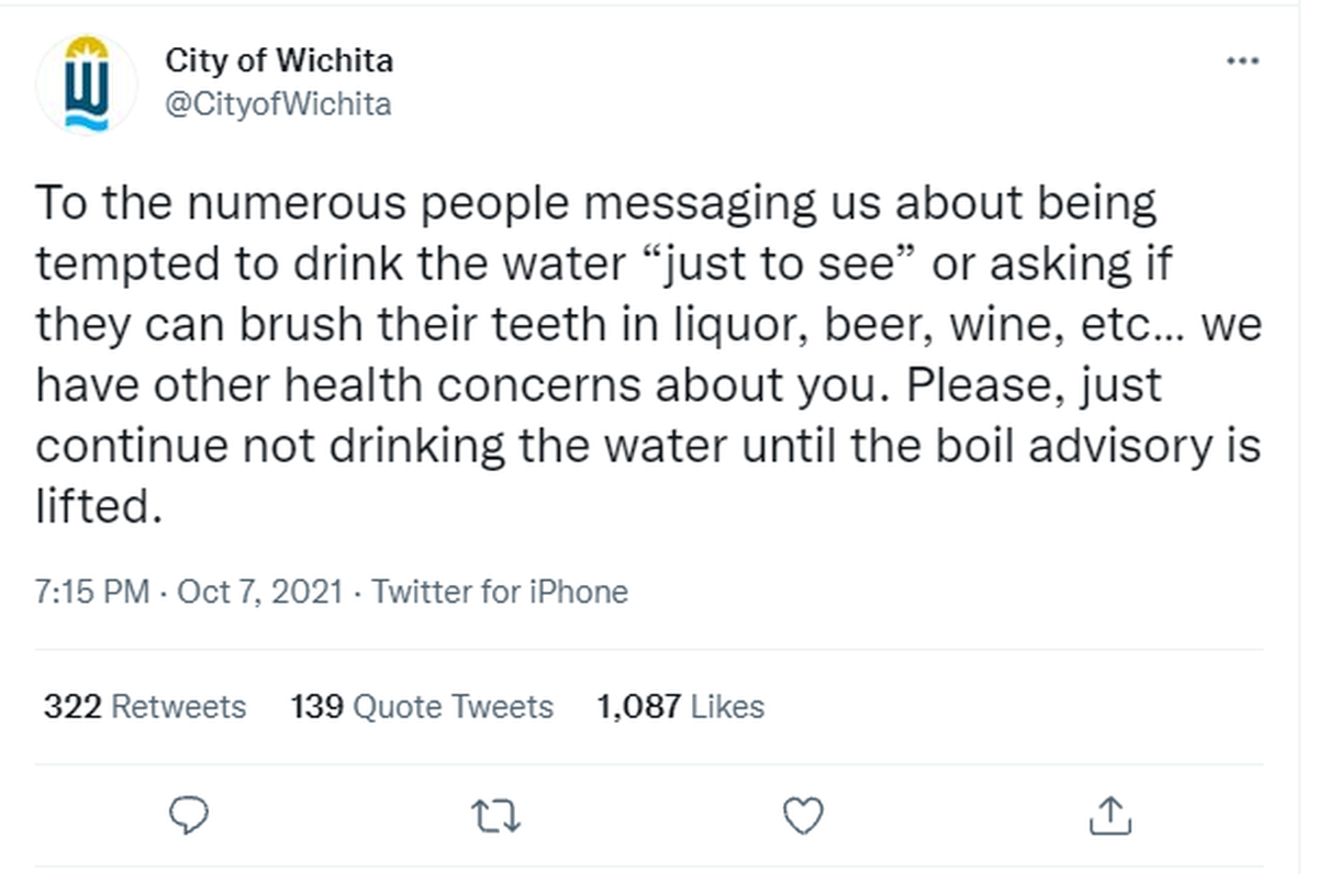 Wichita’s city Twitter account.