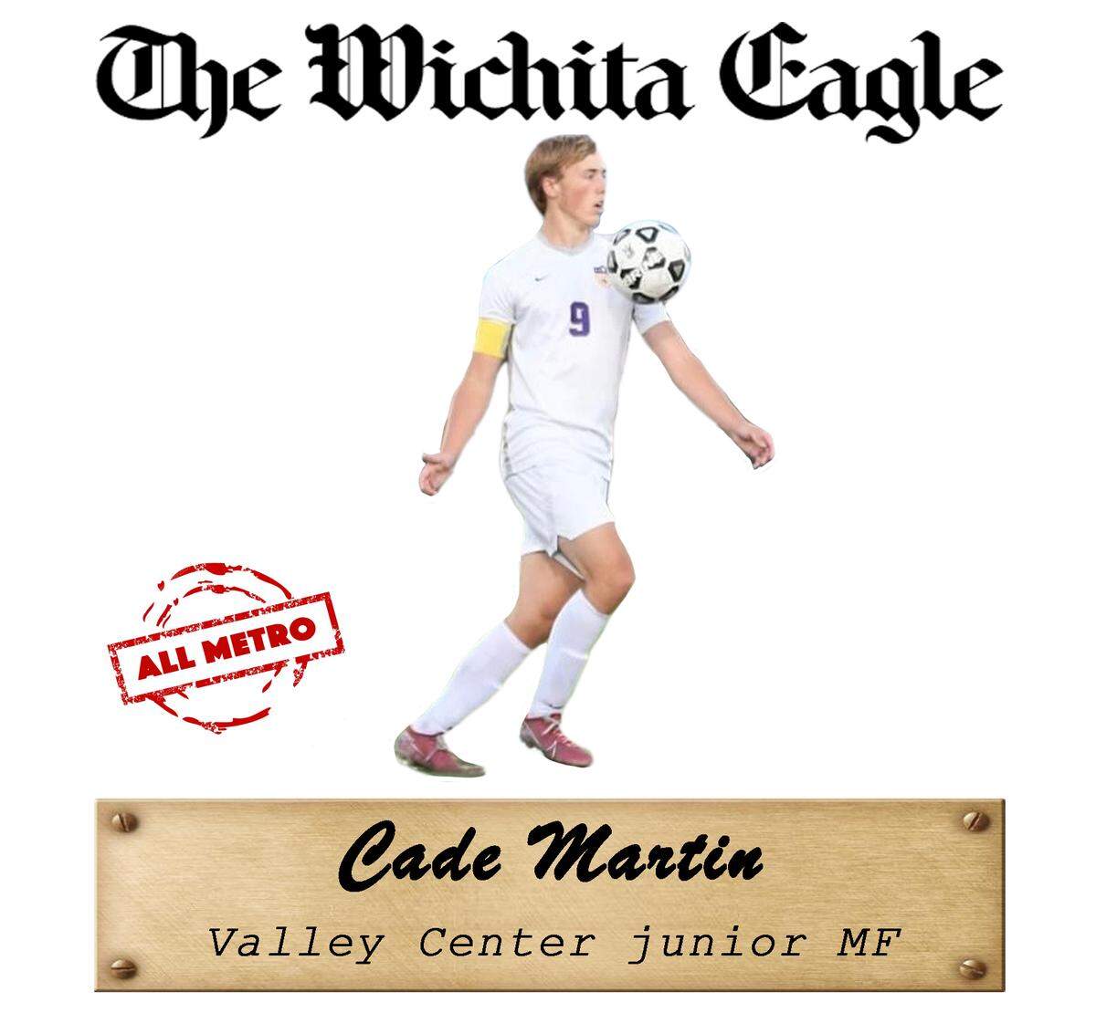 Valley Center junior midfielder Cade Martin