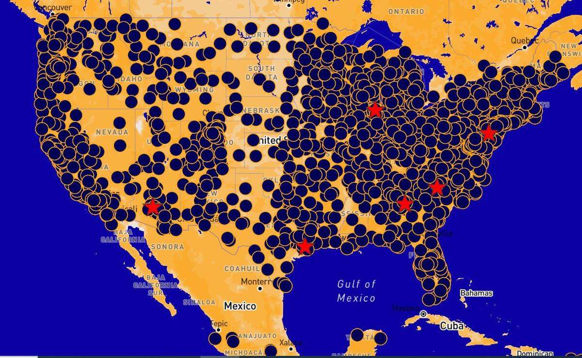 The “No Kings” website said over 1,800 protests were held across the world. Here is a look at locations in the U.S.
