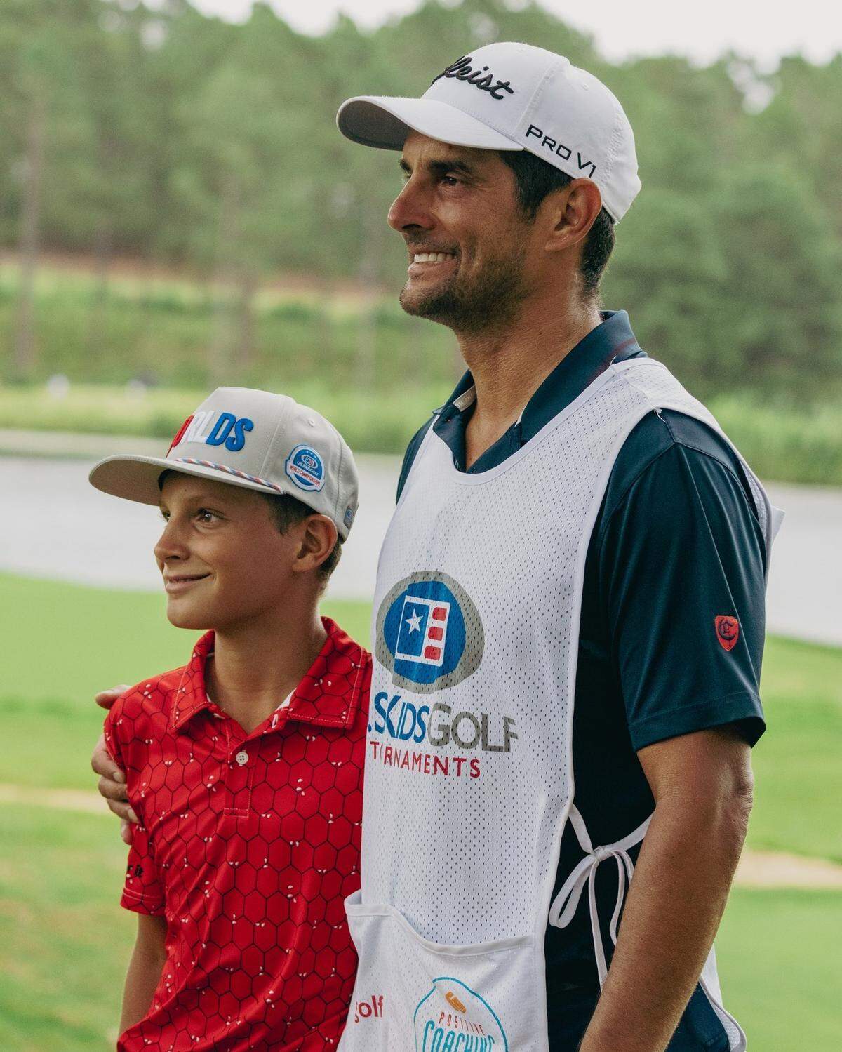 Andale native Graham Schmidt and his father, Dylan, pose for a picture after Graham won the boys 10-year-old division at the U.S. Kids Golf World Championships this past weekend.