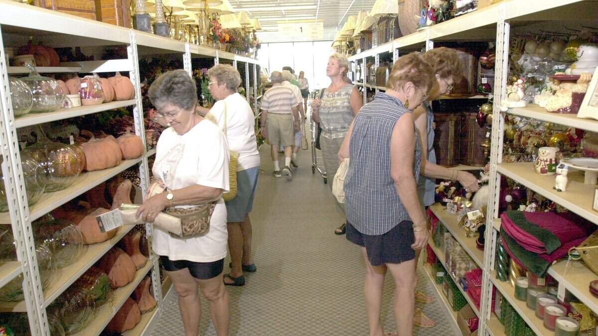 Shoppers check out merchandise at a California Tuesday Morning closeout retail store. This store, like the Tuesday Morning at Wichita’s Regency Lakes shopping center, is one of more than 250 stores closing due to the Dallas company’s Chapter 11 bankruptcy reorganization.