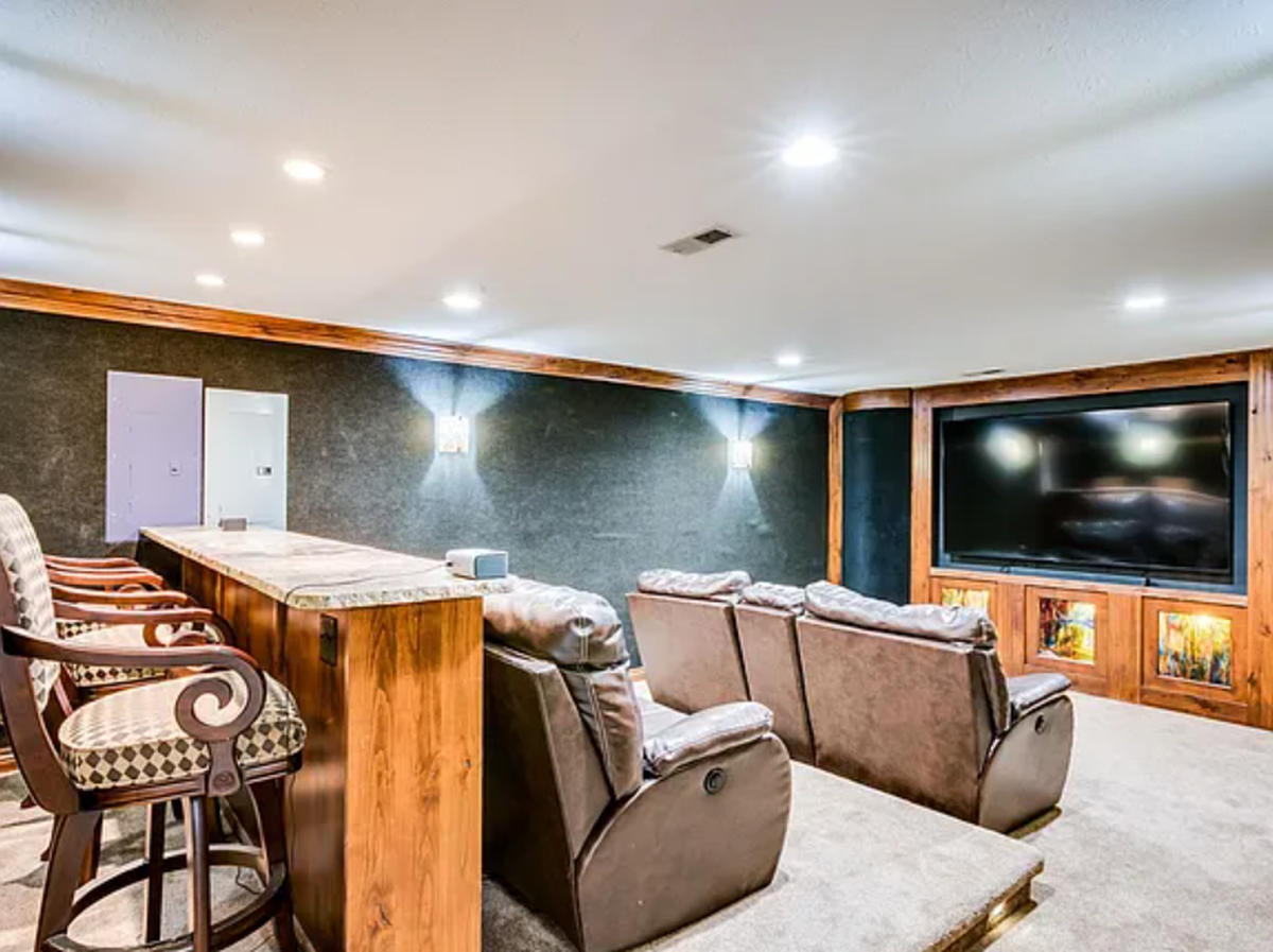 The theater room in 2868 N. Wild Rose Court is one of the home’s amenities.