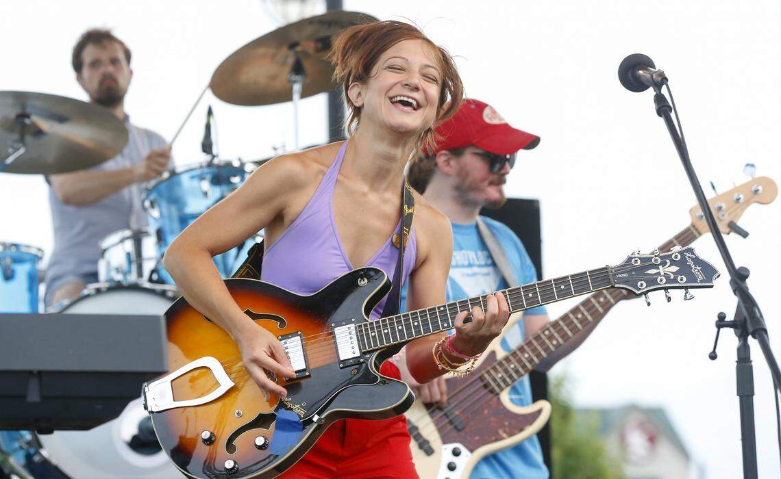 Jenny Wood performs during the “Don’t Let Them Get In Your Head” concert at the RedGuard Stage during Riverfest in 2017.