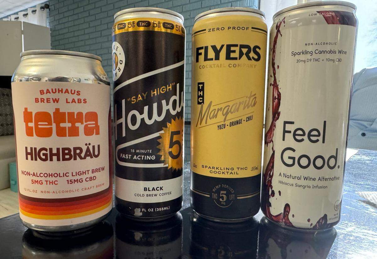 Kanna Cafe will serve canned cannabis-infused beverages including seltzers, mocktails, sports drinks and coffee and tea drinks.