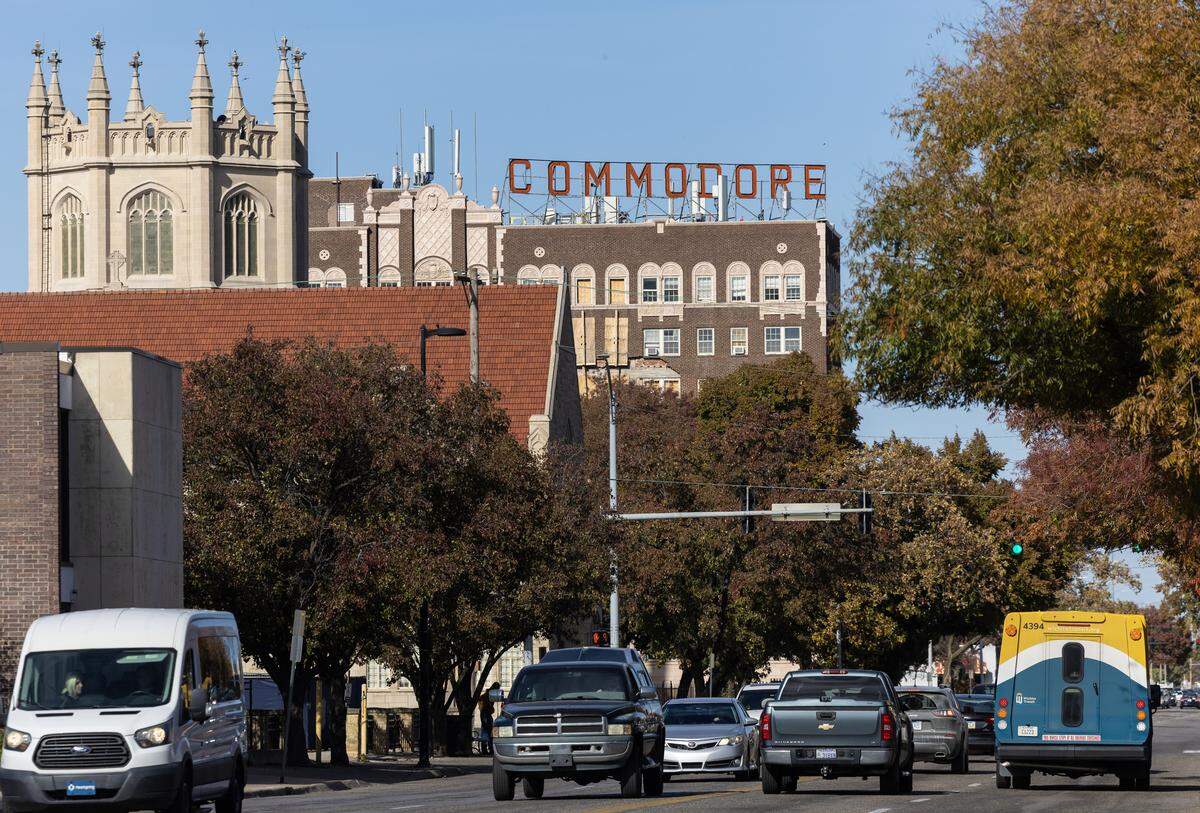 The nine-story, 1929 Commodore building on North Broadway is going up for auction in December.