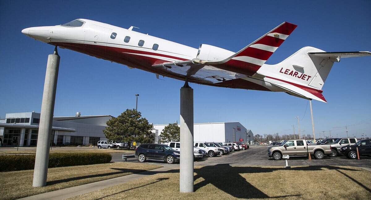 Bombardier’s Learjet plant in Wichita.