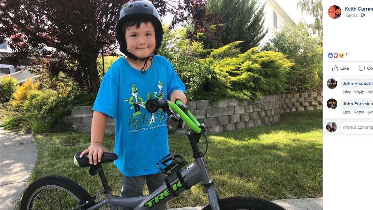 Denny Curran, 6, died in a fatal bike crash.