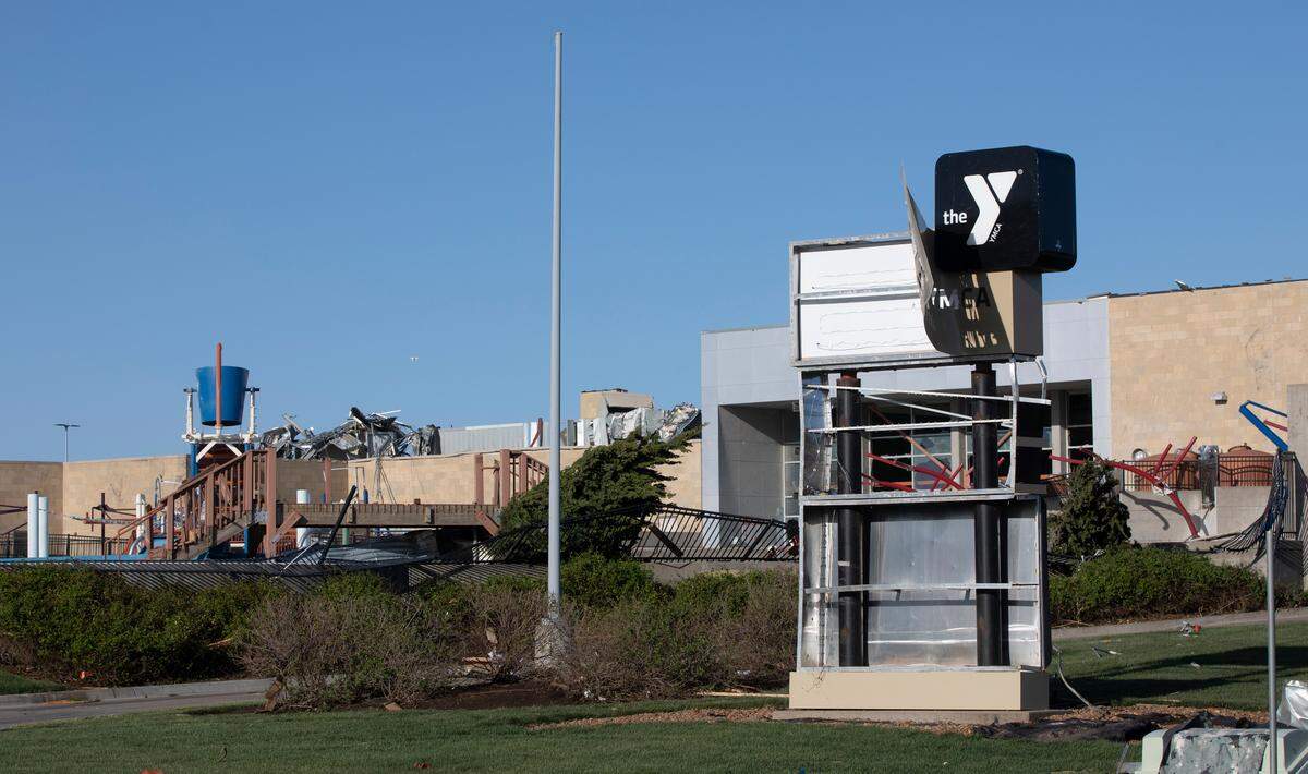 The Andover YMCA was hit by a tornado on April 29, 2022. (April 30, 2022)