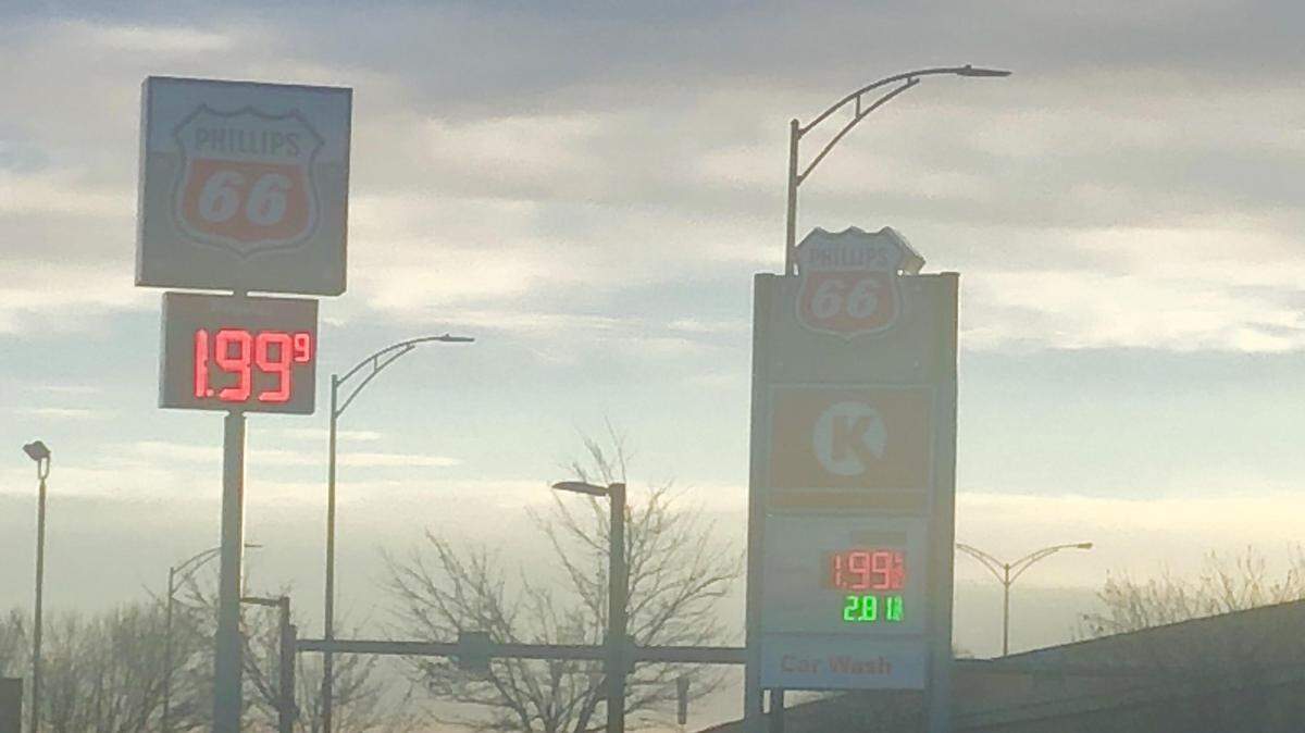 Gas prices have fallen under $2/gallon at some Wichita locations.