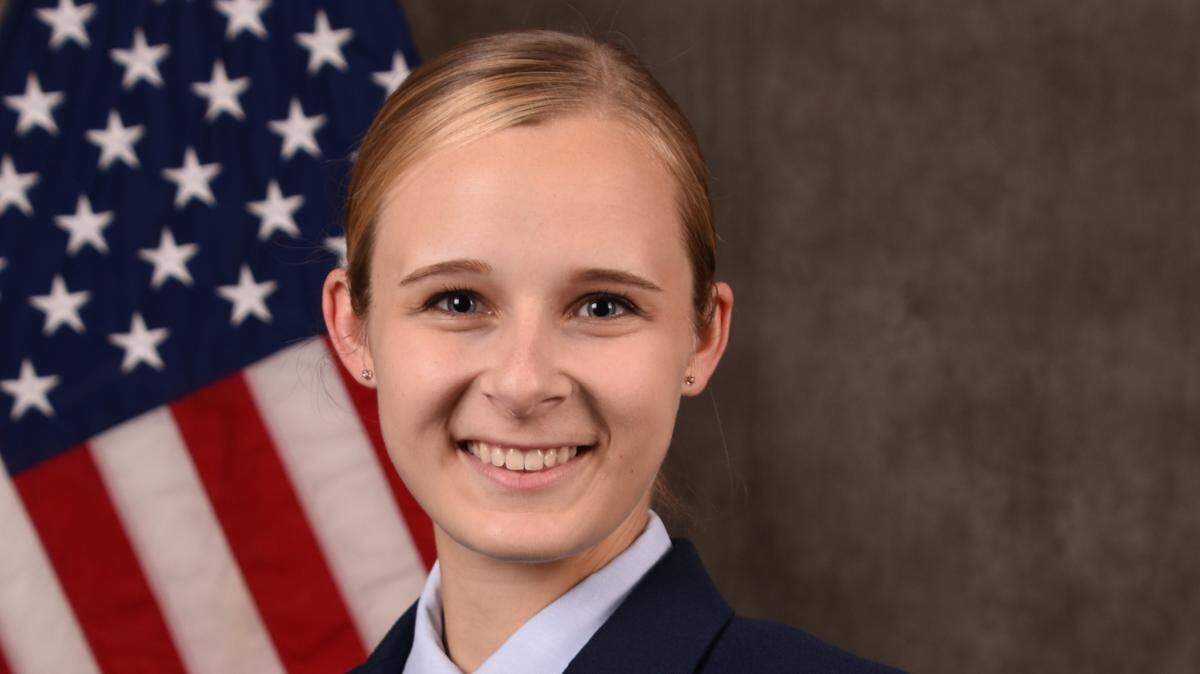 Kaleigh Bevan, from Whitewater, KS, was named one of the Outstanding Airman of the Year for the Air National Guard. She works at McConnell Air Force Base in cyber-security. (Photo Courtesy of Kaleigh Bevan)
