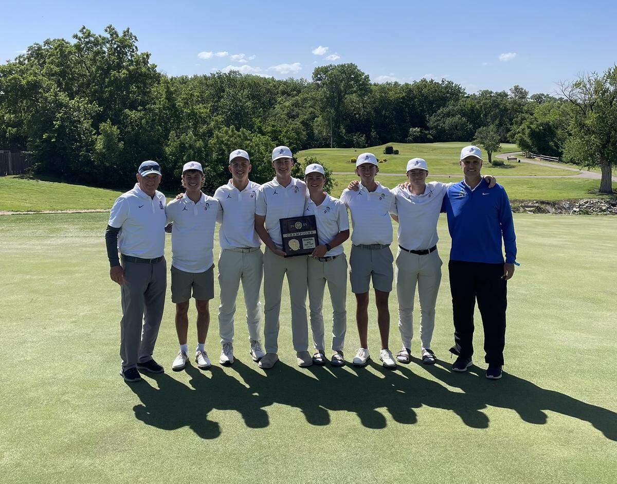 The Andover boys golf team won a competitive Class 5A regional title at Rolling Hills on Tuesday.