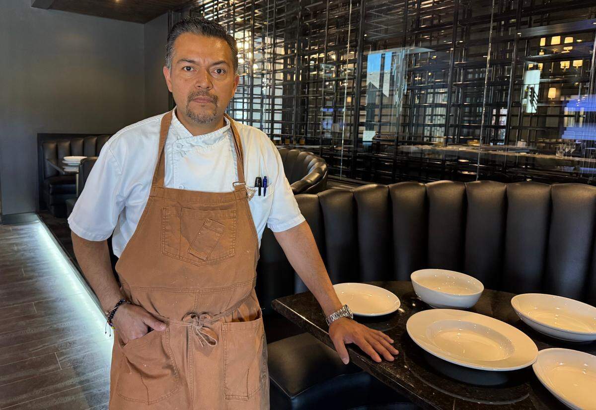 Jorge Morales is the head chef at KVH Chophouse, a fine-dining restaurant that’s about to open at 29th and Tyler.