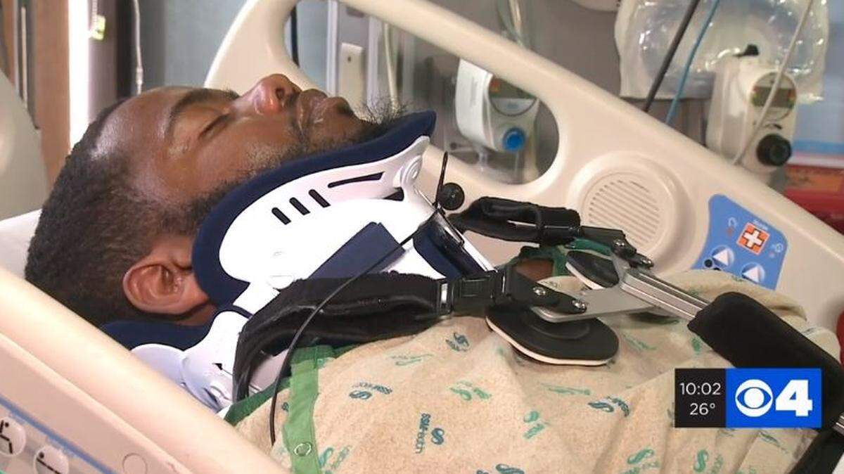 From the Saint Louis University Hospital intensive care unit, Jaylen Walker talked to reporters after he was shot in a Target parking lot.