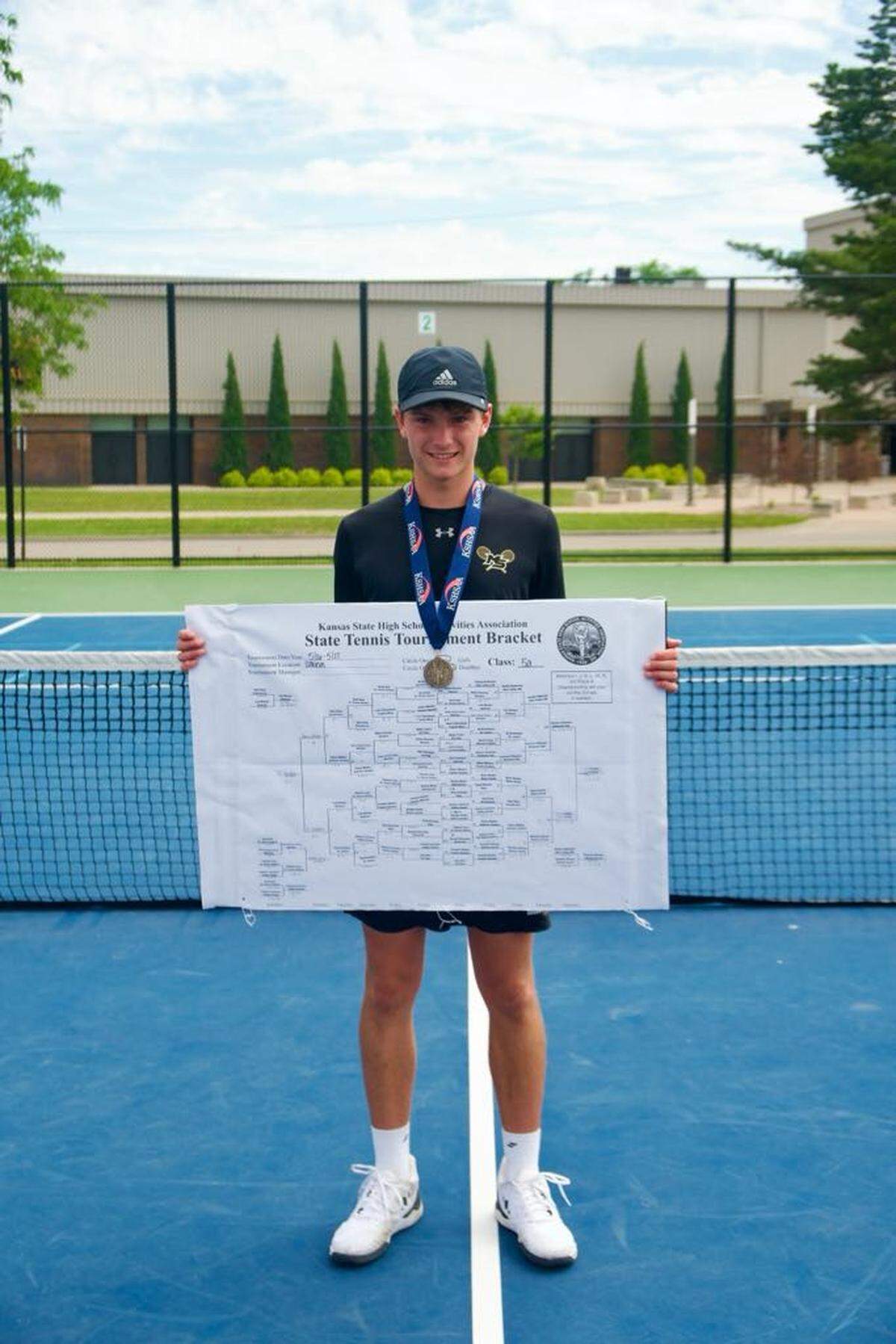 Maize South junior Evan Goates won the Class 5A singles championship at the state tournament in Salina this past weekend.