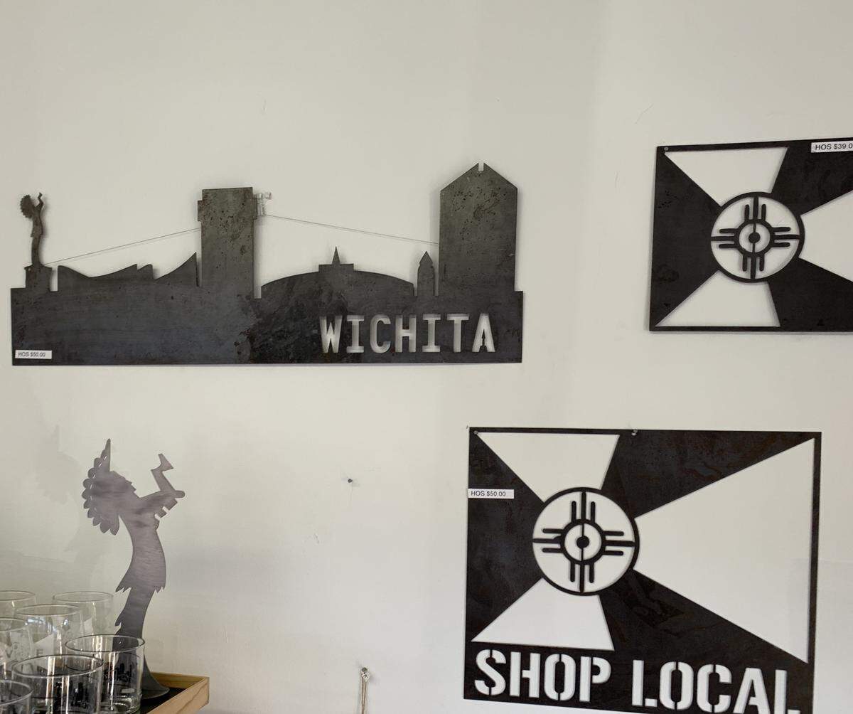 Doo-Dah Market has lots of Wichita stuff, including some skyline wall hangings.