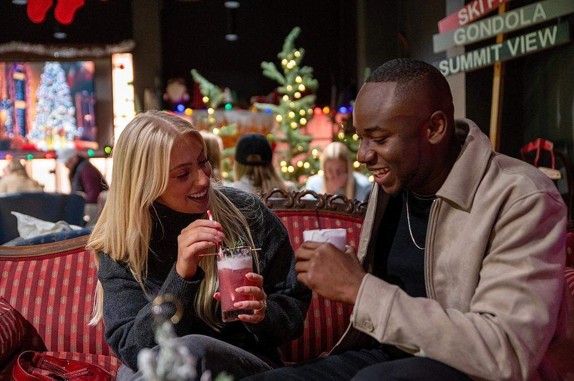 Chicken N Pickle’s holiday popup bar, called “The Holiday Hideout,” is open daily through Dec. 31.