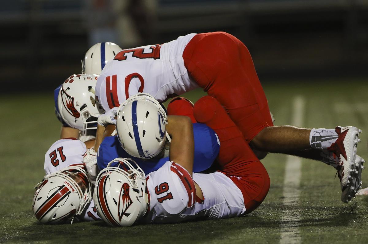 The Maize defense allowed its first points of the 2018 season in Week 6 in a 42-7 win over Salina South.