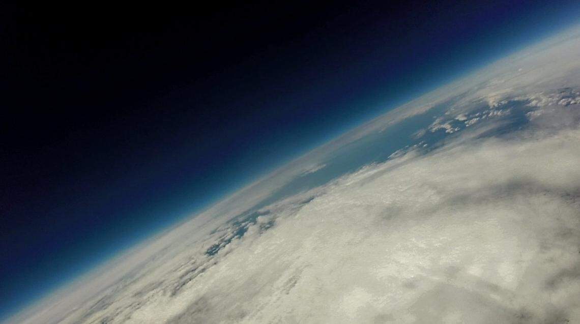 If all goes as planned, Wichita Brewing Company’s mascot and beer cans will be photographed floating in near space with the earth in the background.