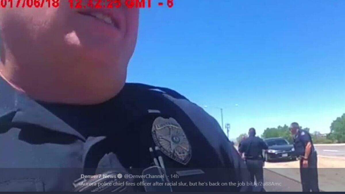 Lt. Charles DeShazer with the Aurora Police Department in Colorado was fired after supervisors and a body camera heard him make a “racially insensitive” remark. The city’s Civil Service Commission rehired him after an appeal.