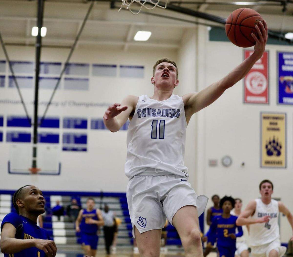 Kapaun Mt. Carmel senior Henry Thengvall averaged 20.2 points to help the Crusaders to an undefeated City League championship.